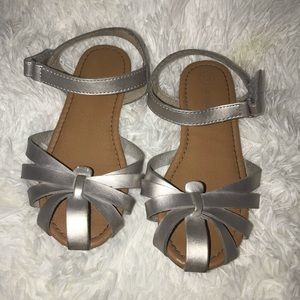 Silver kids sandal